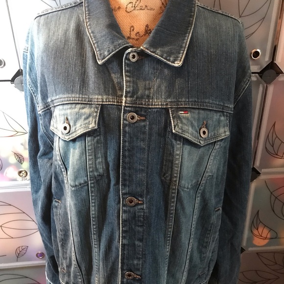 Tommy Hilfiger Blue Denim’s, Long Sleeve, Large Men’s Jacket Vintage - Picture 3 of 13